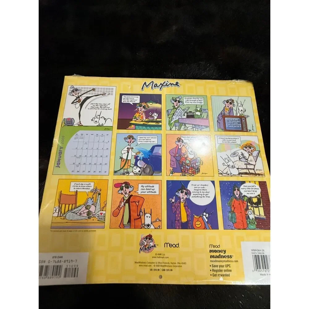 Maxine 2009 16 Month Wall Calendar New Hallmark Vintage Sealed